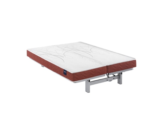 SOMEO - Matelas 100% latex crépuscule 400 clic-clac blanc 60+60x19...