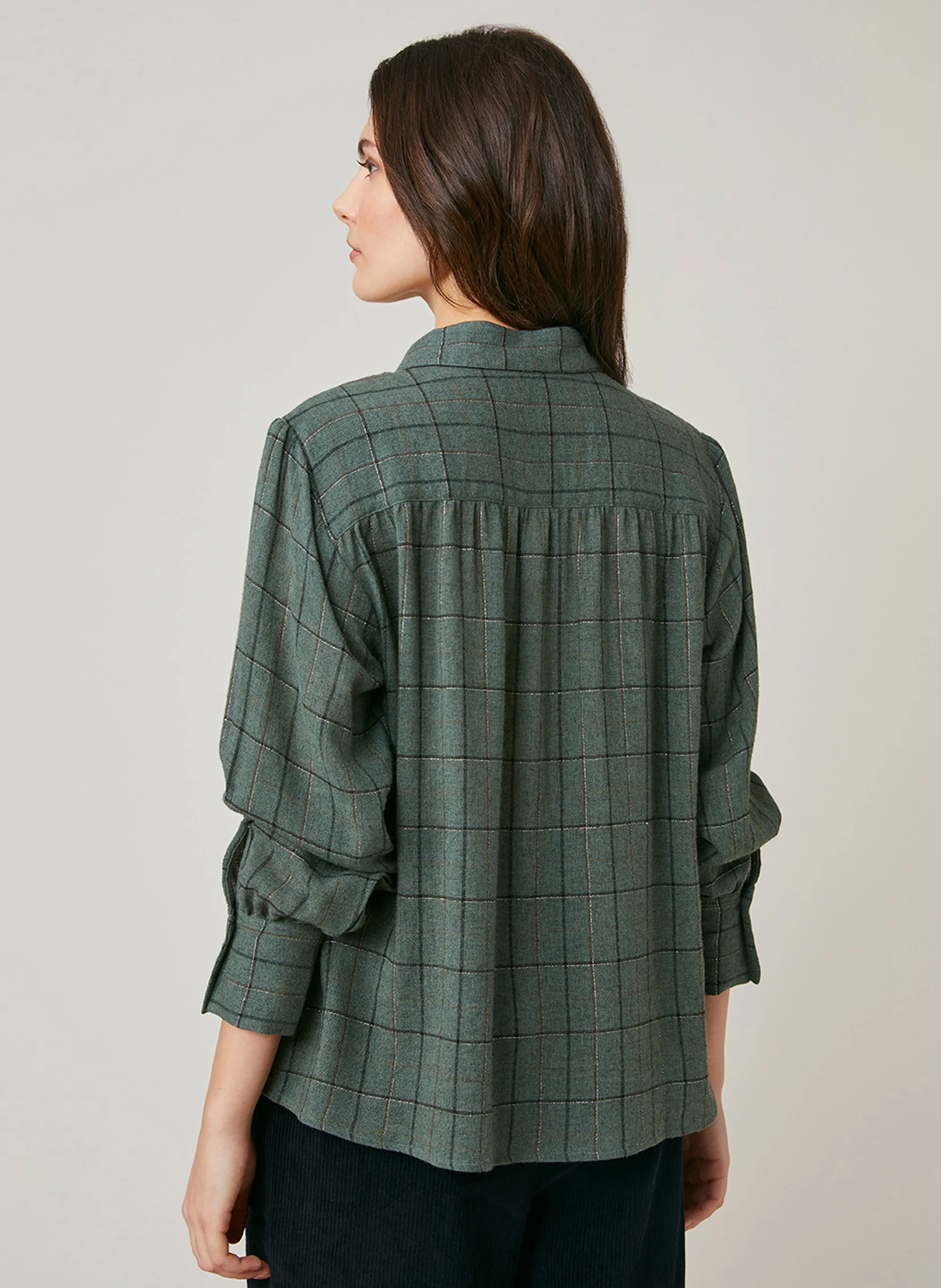 FEODORE - Chemise col classique à carreaux | Vert