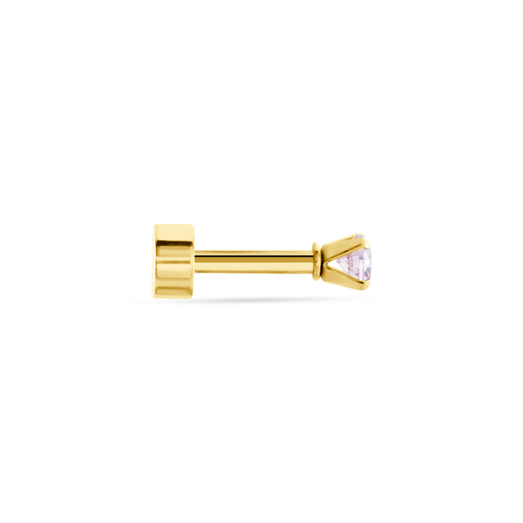 Piercing D'oreilles Unitaire Acier Doré Piia Oxyde De Zirconium