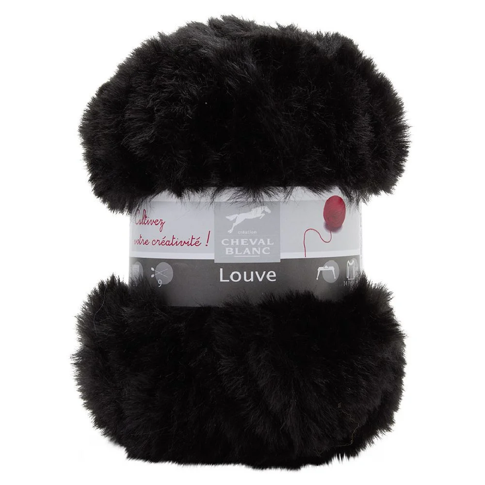Fil à tricoter Louve noir 50 g