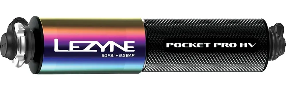 Lezyne Pocket Drive Pro HV Minipomp Neo Metallic/Zwart Gloss