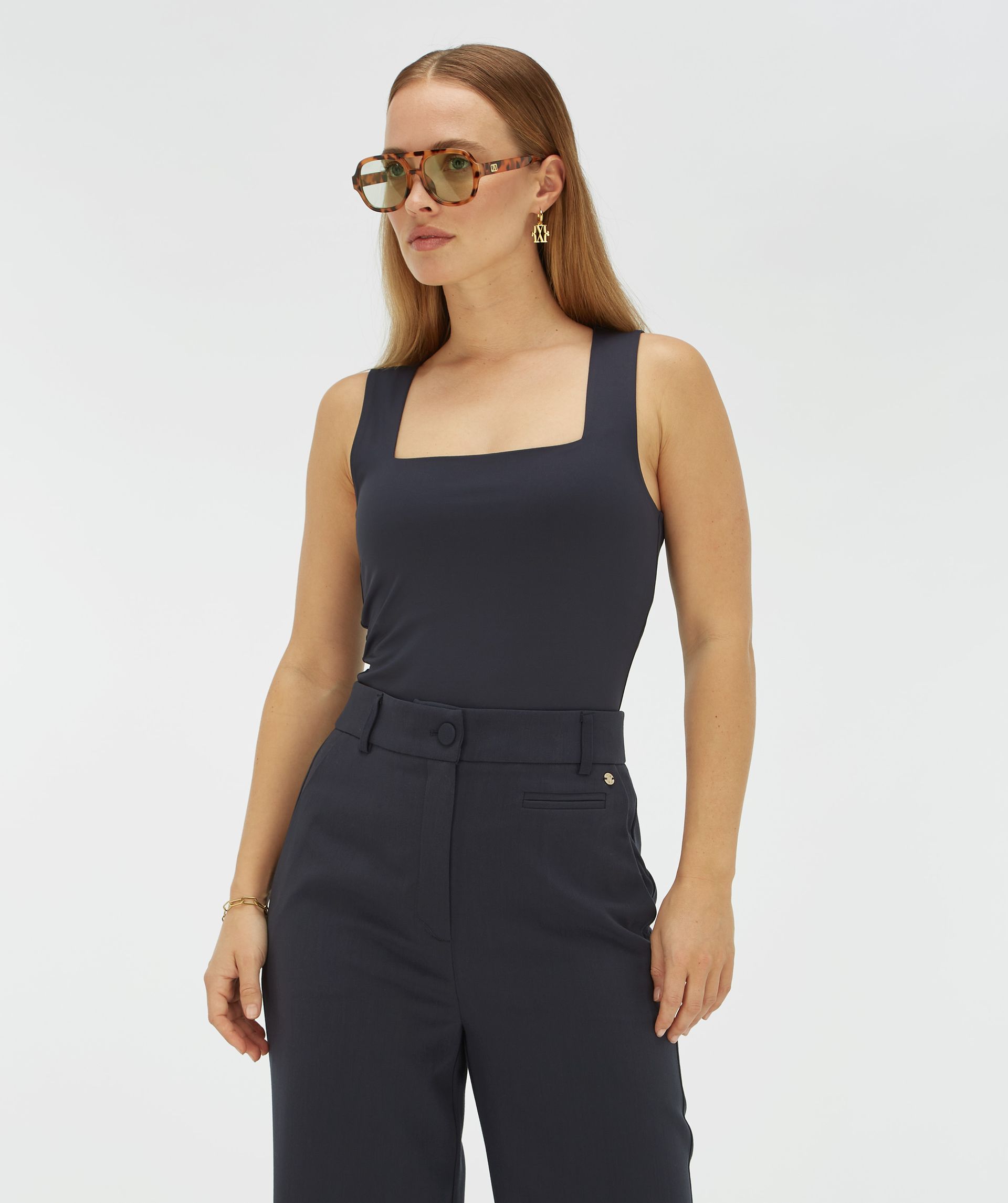 JV-LINDE slim fit top - dark blue