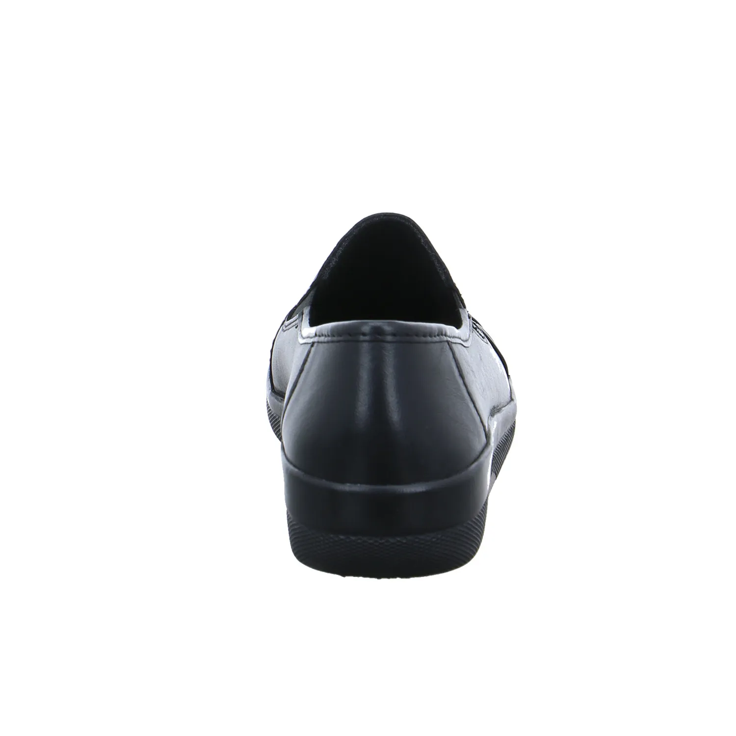 VAN DER LAAN Comfort-Slipper Schwarz Leder  mit Wechselfussbett