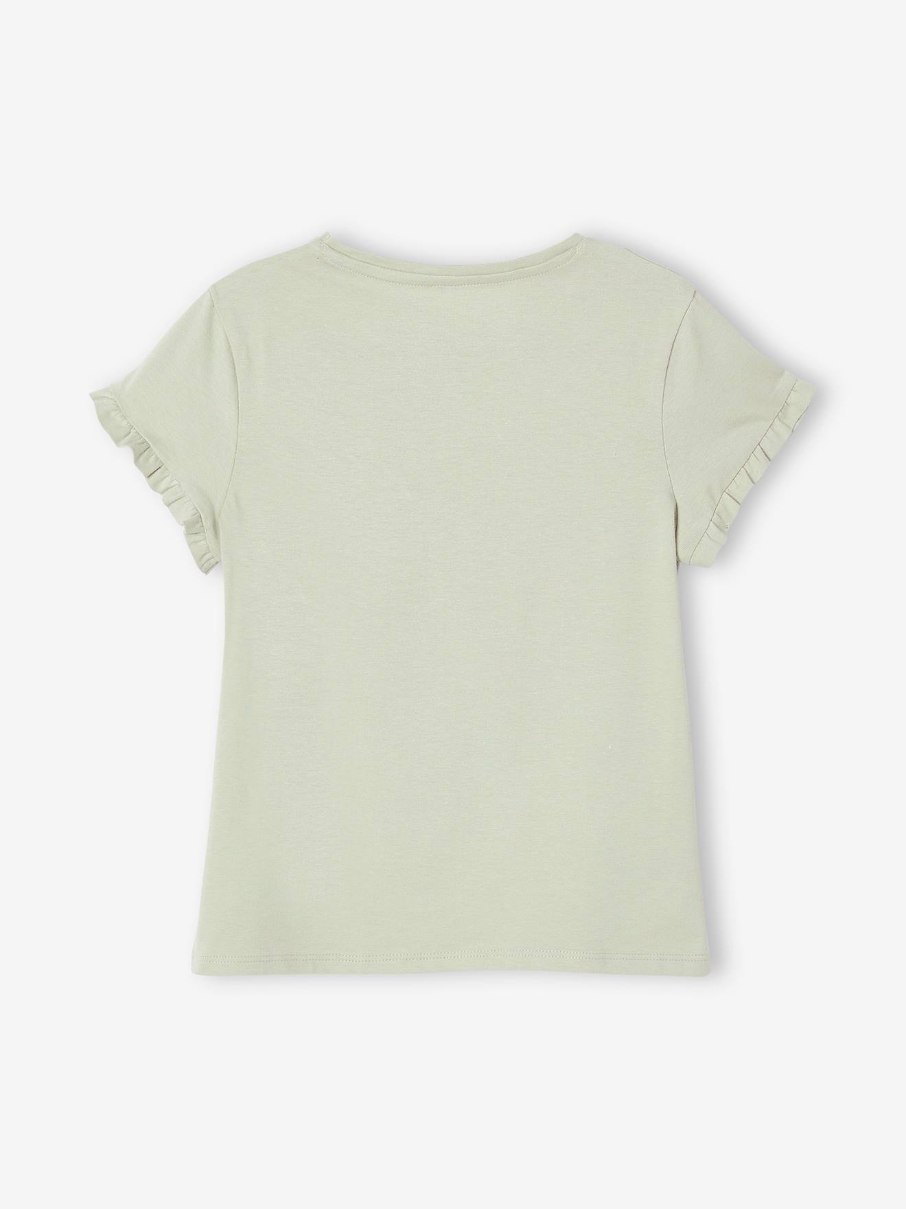 Camiseta branca lisa tamanho médio para meninas com estampa 