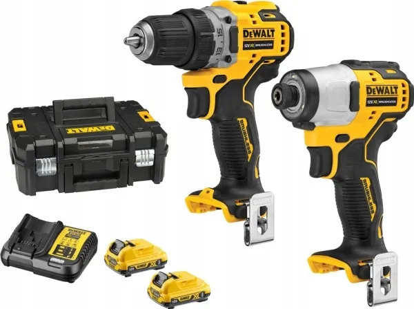 DeWALT DCK2110L2T-QW, Skruemaskine, Sort, Gul, 12 V, Lithium-Ion (Li-Ion), 440 mm, 330 mm