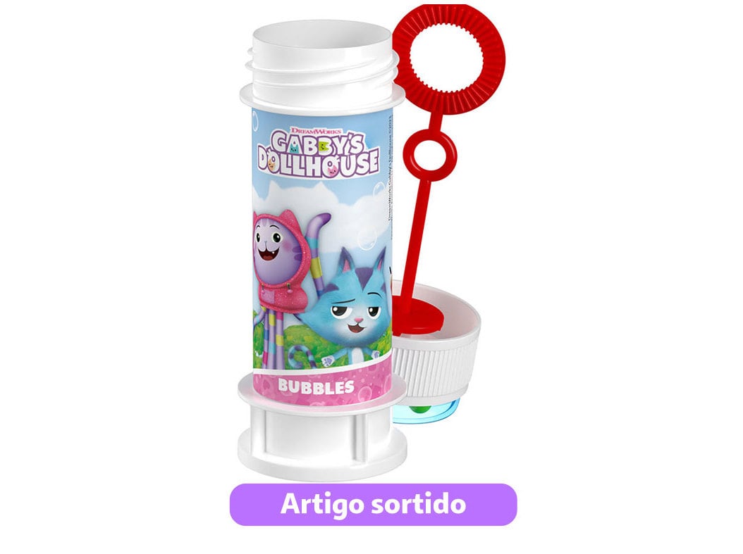 BOLAS SABÃO GABBY'S DOLLHOUSE 60ML CORES SORTIDAS