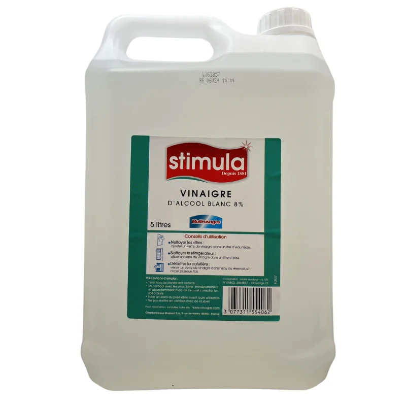 CHARBONNEAUX - Vinaigre d'alcool blanc - 5 L
