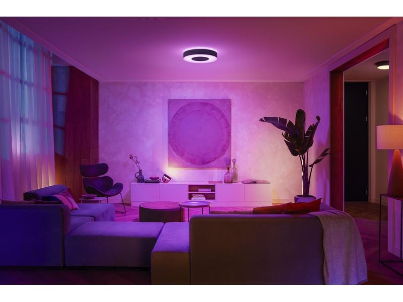 Philips Hue White & Col. Amb. Infuse Deckenleuchte L schwar Deckenlampe steuerbar mit Philips Hue