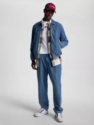 Jaqueta jeans com zíper