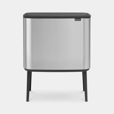 Bo Touch Bin, met 2 binnenemmers, 11   23 liter - Matt Steel Fingerpri