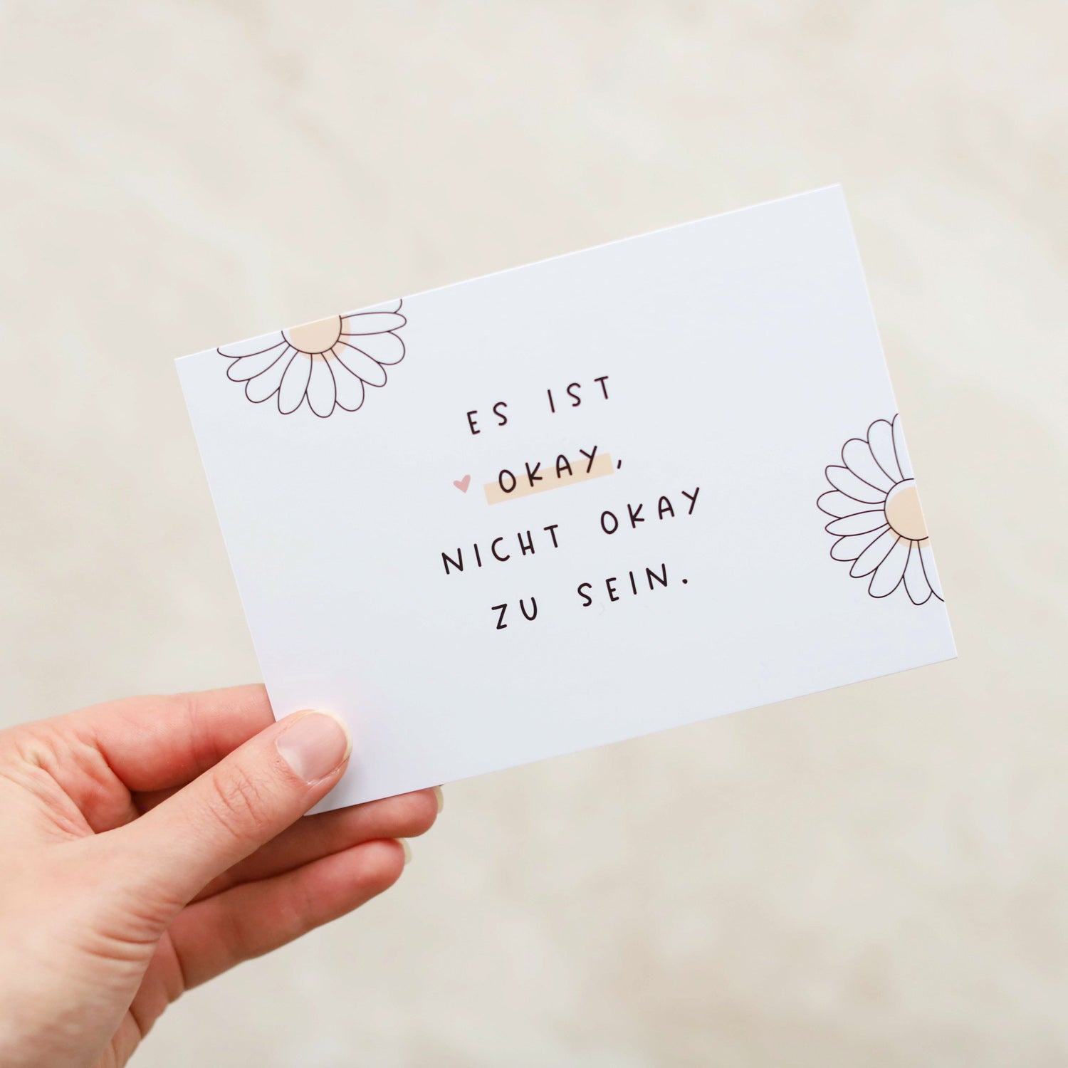 Postkarte „Es ist okay