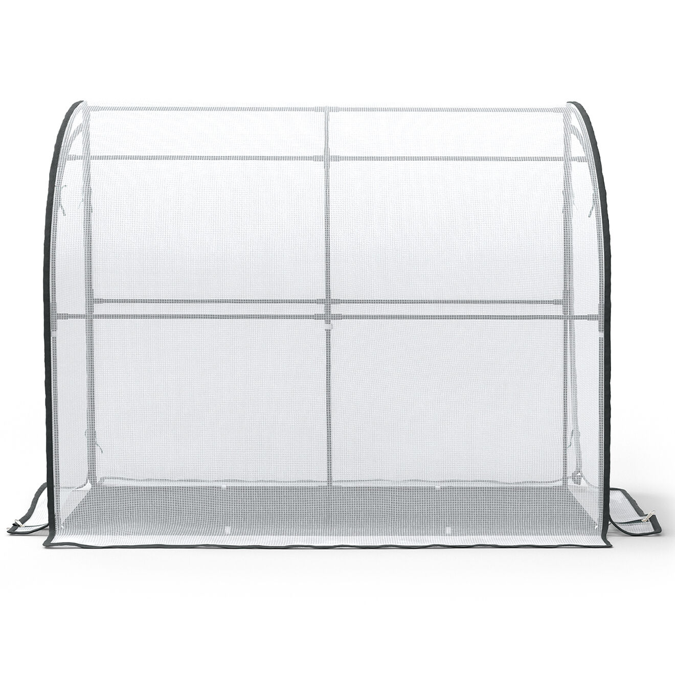 Pratik Garden Serre d'hivernale murale à adosser blanc transparent/vert - 200x80x160 cm