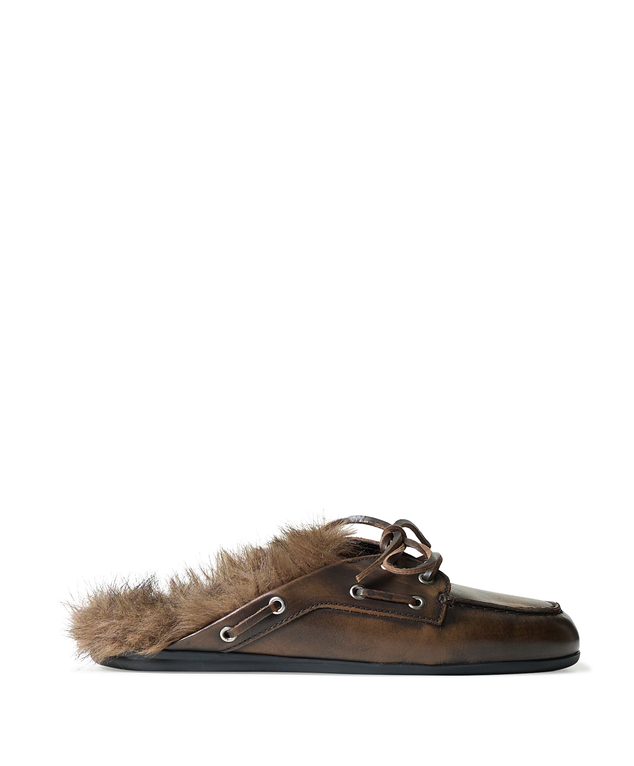 Posa Boat Loafer Mule  dames clogs bruin