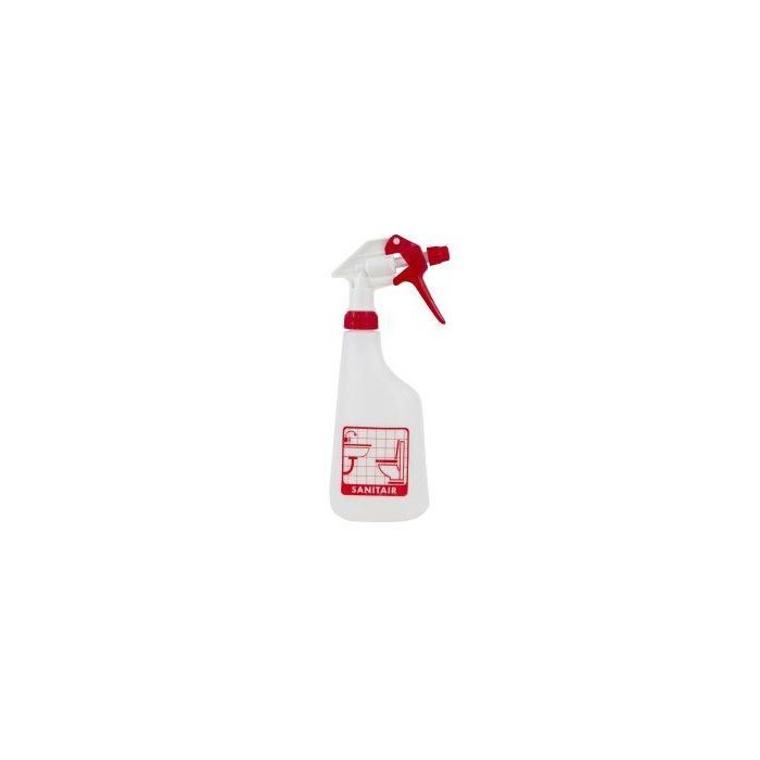 Sprayflacon met sprayer en schaalverdeling compleet 600ml sanitair rode pictogram (605103)