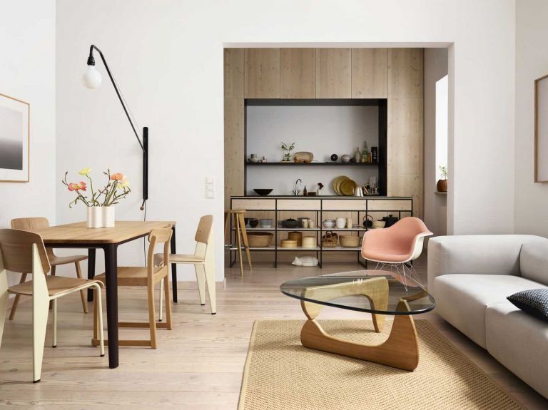 Vitra Noguchi Coffee Table salontafel notenhout