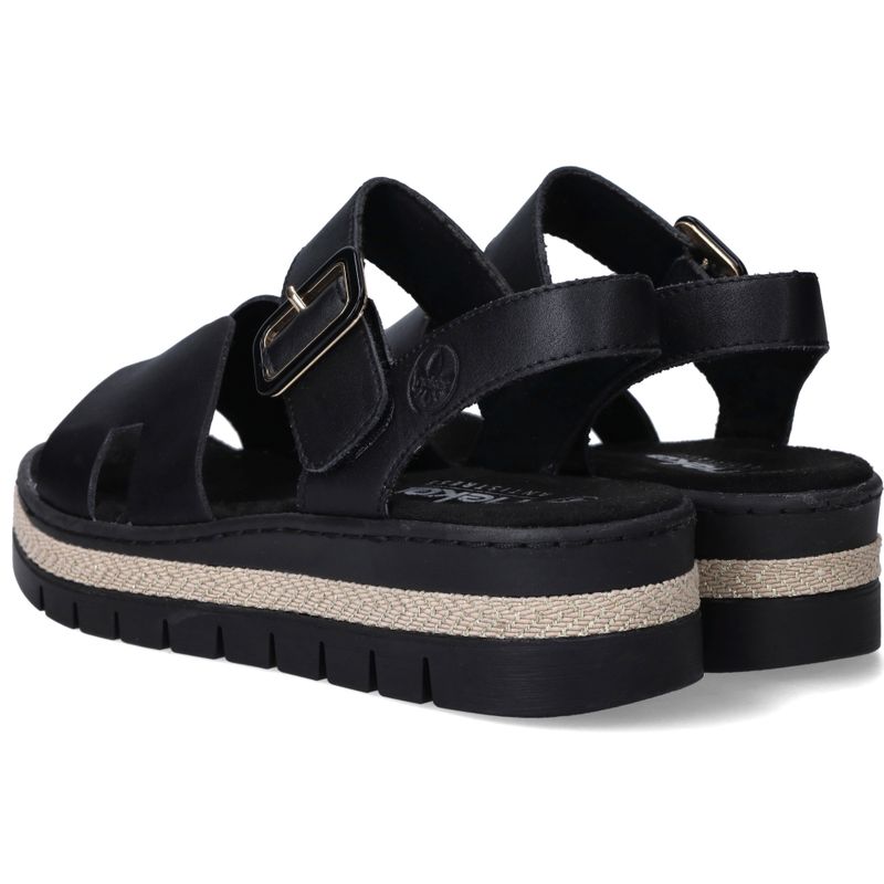 Rieker Sandalen Zwart Dames