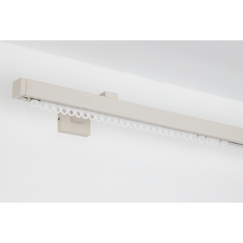 Intensions luxe wandsteun gordijnrail Deluxe warmgrijs 2 stuks
