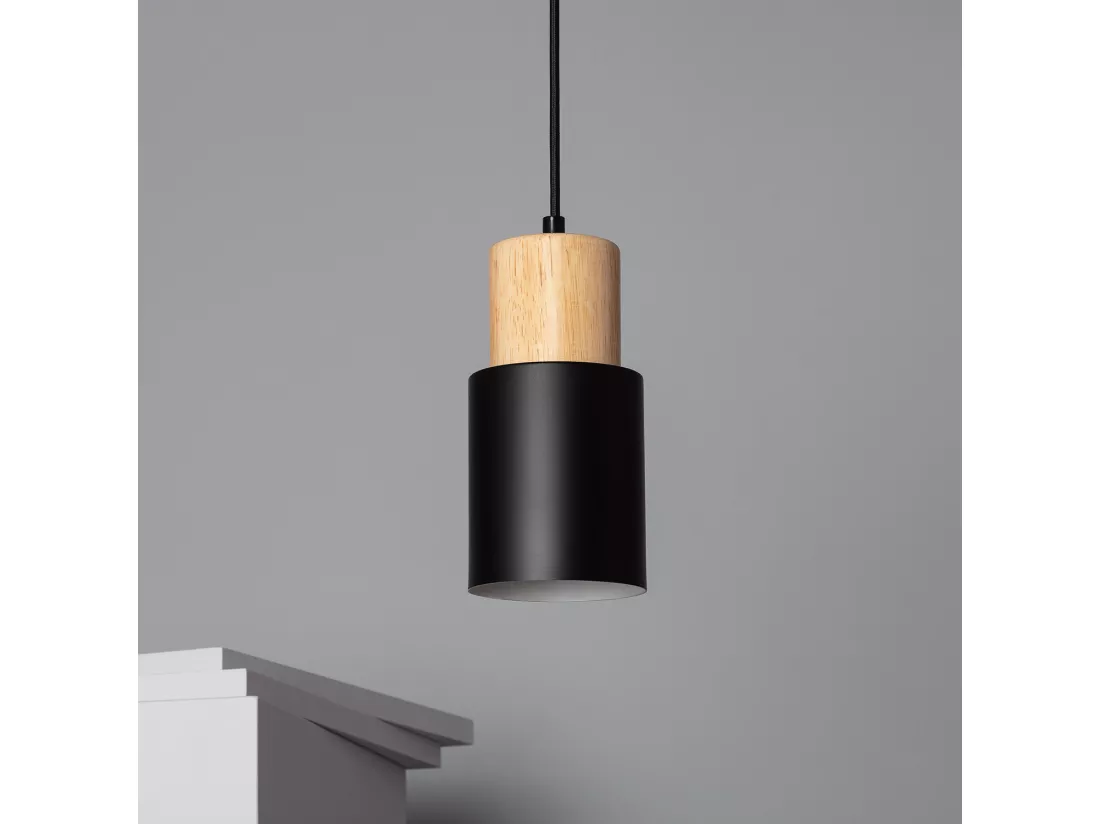 Suspension Bois et Métal Kidonge Noir