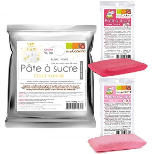 Kit pâte à sucre naissance fille Scrapcooking