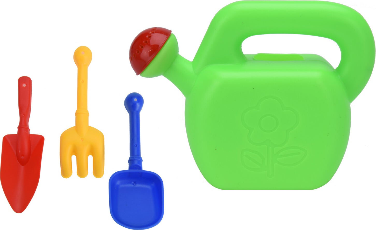 Tuingereedschap met gieter voor kinderen 4-delig