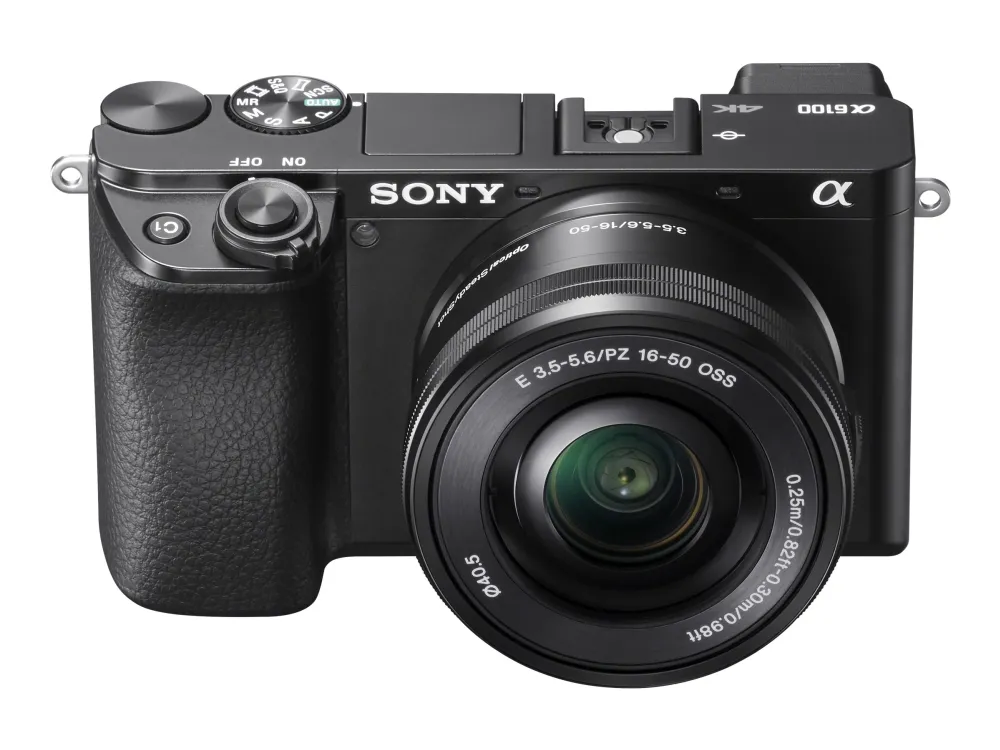 Sony a6100 ILCE-6100Y - Digitalkamera - spejlløst - 24.2 MP - APS-C - 4K / 30 fps - 3x optisk zoom 16-50 mm og 55-210 mm objektiver - Wi-Fi, NFC, Bluetooth - sort