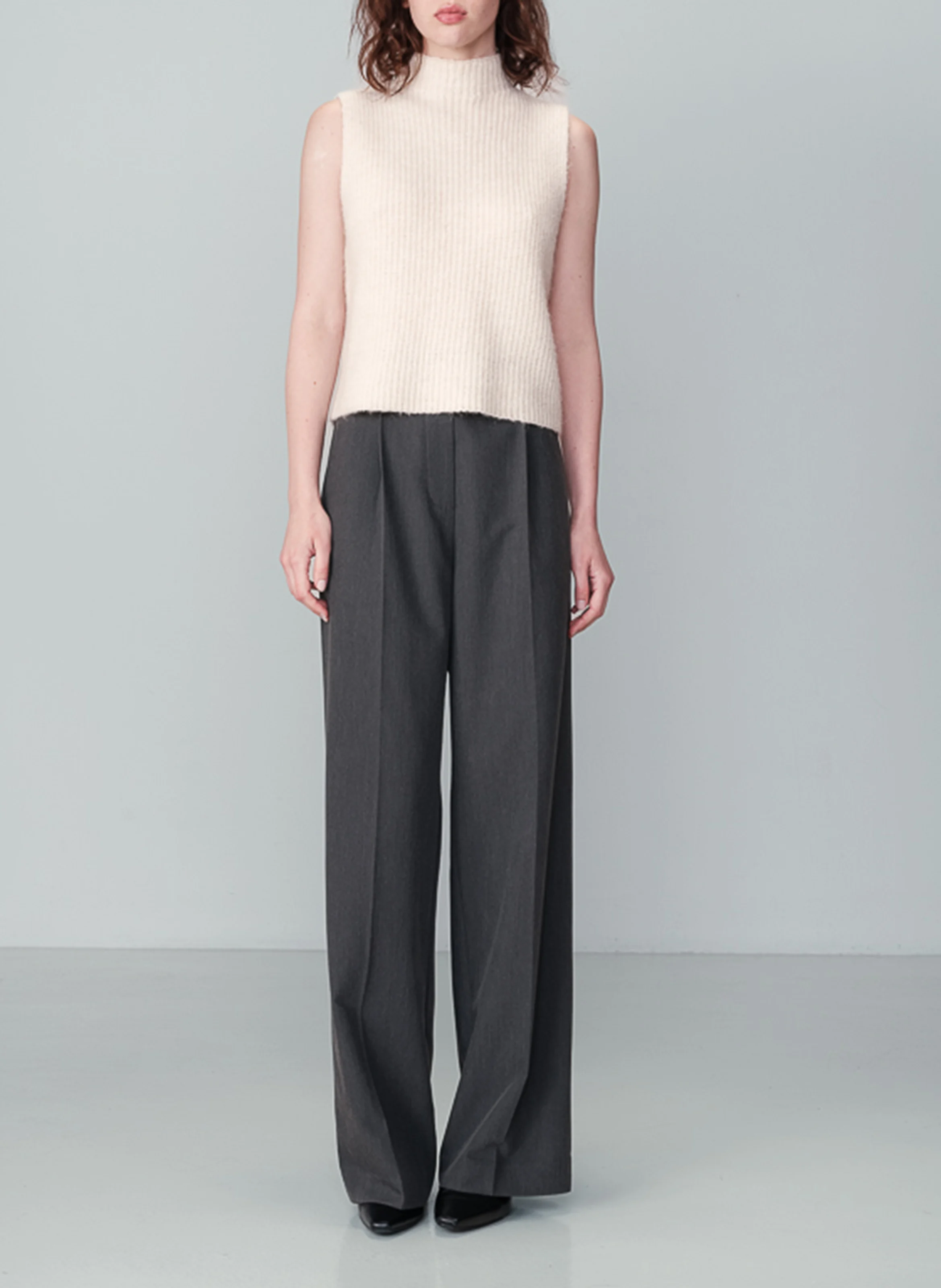 NAIMA - Pull col cheminée | Beige
