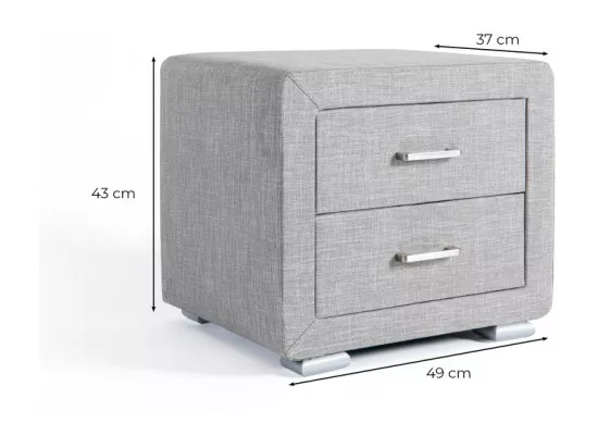 Table de chevet EMY en simili - Noir