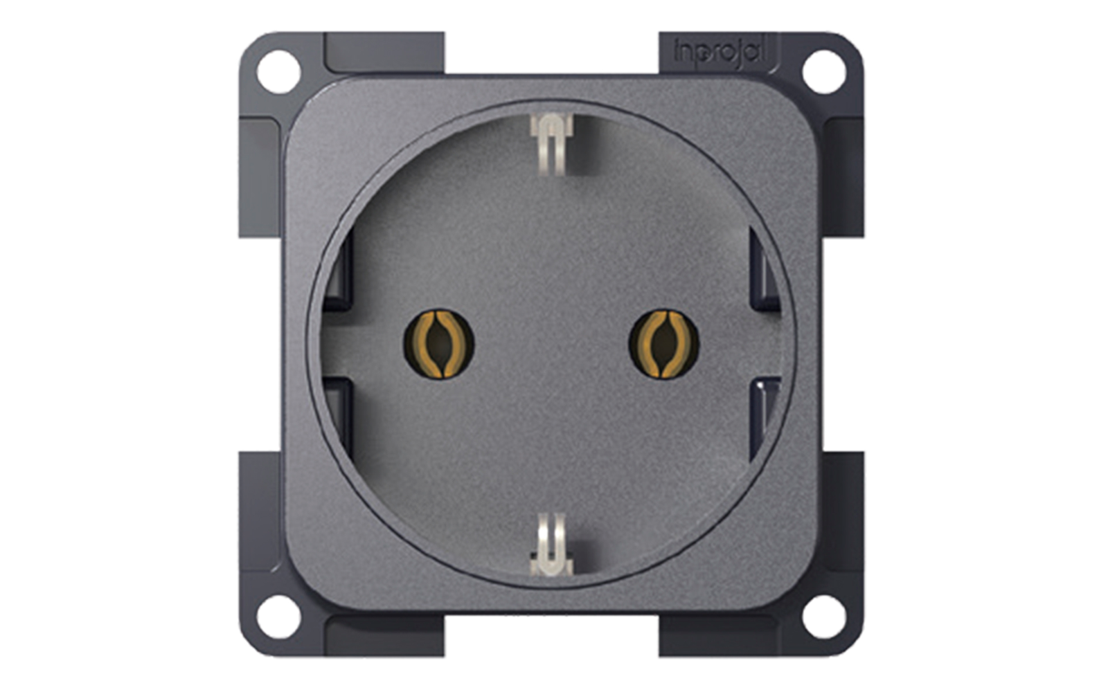 Inprojal System 10.000 Schutzkontaktstecker Steckdose   schiefergrau K