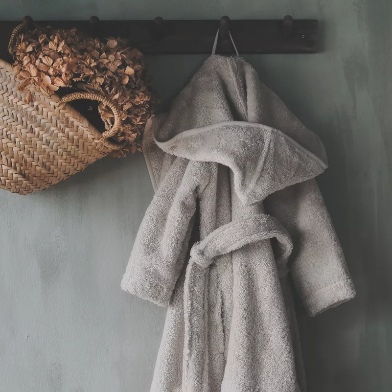 Lille Kanin Bathrobe Terry 1-2 Years - Vanilla Ice