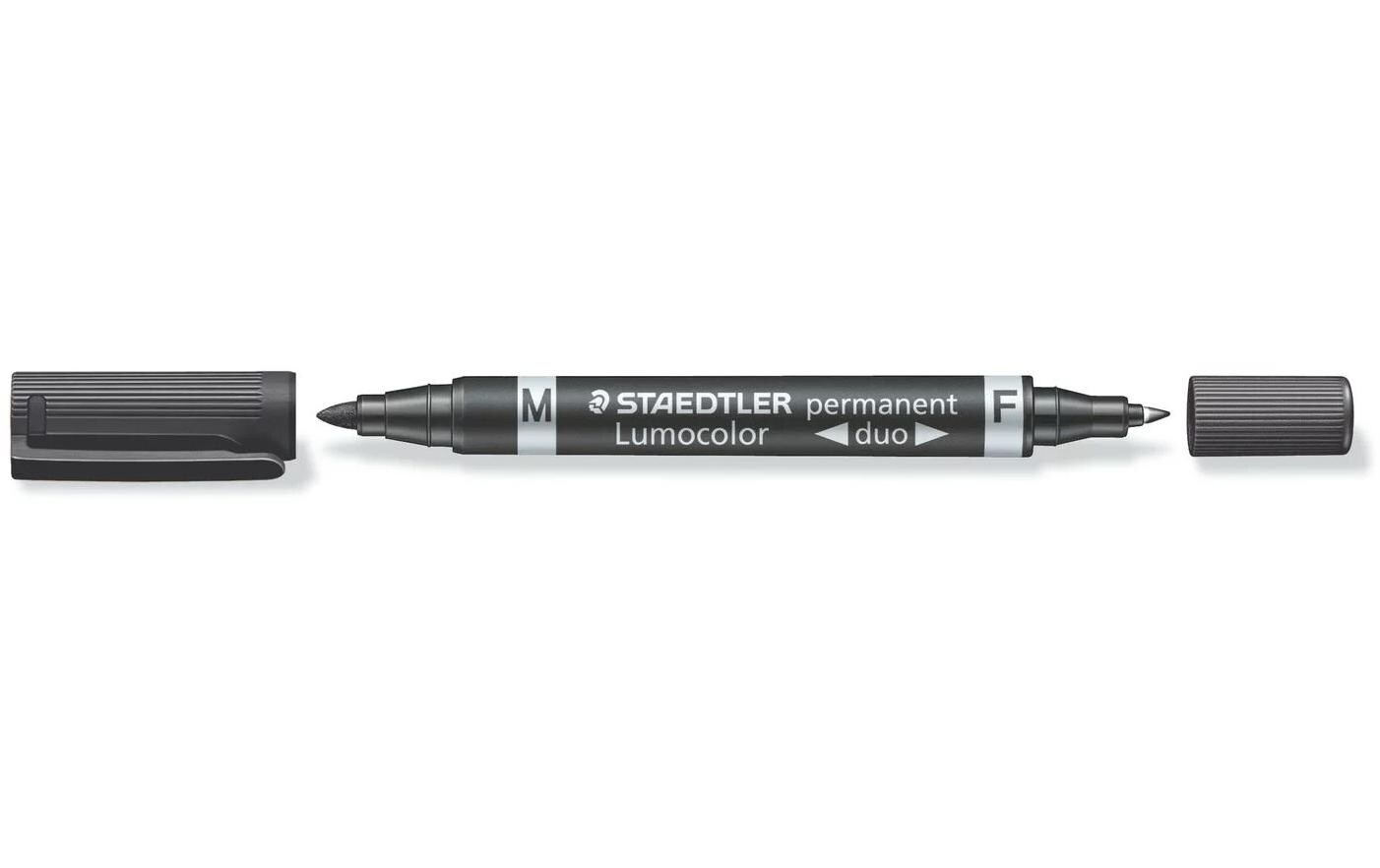 Permanent-Marker Lumocolor Duo 348 SchwarzHandlicher Marker mit 2 Spitzen