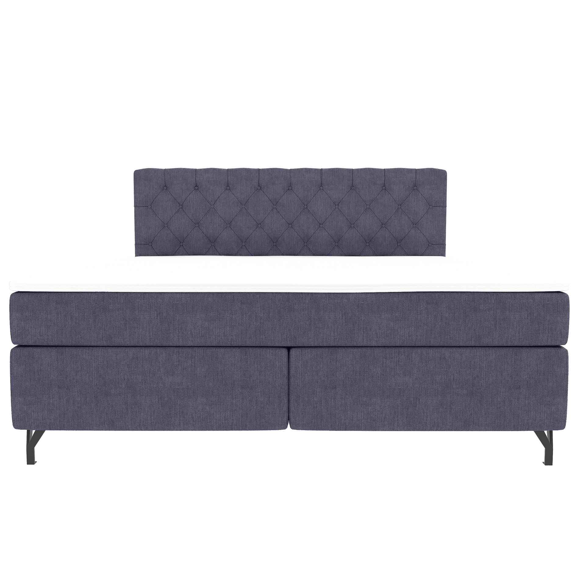 Boxspringbett - dunkelgrau - inklusive Topper - 180x200 cm