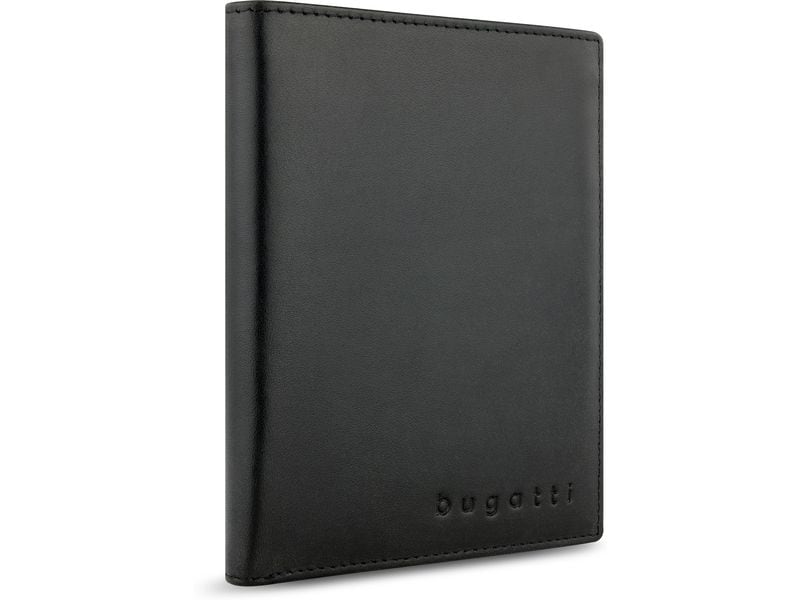 Bugatti Portemonnaie Super Slim RFID - Hochformatbörse Schw Brieftasche