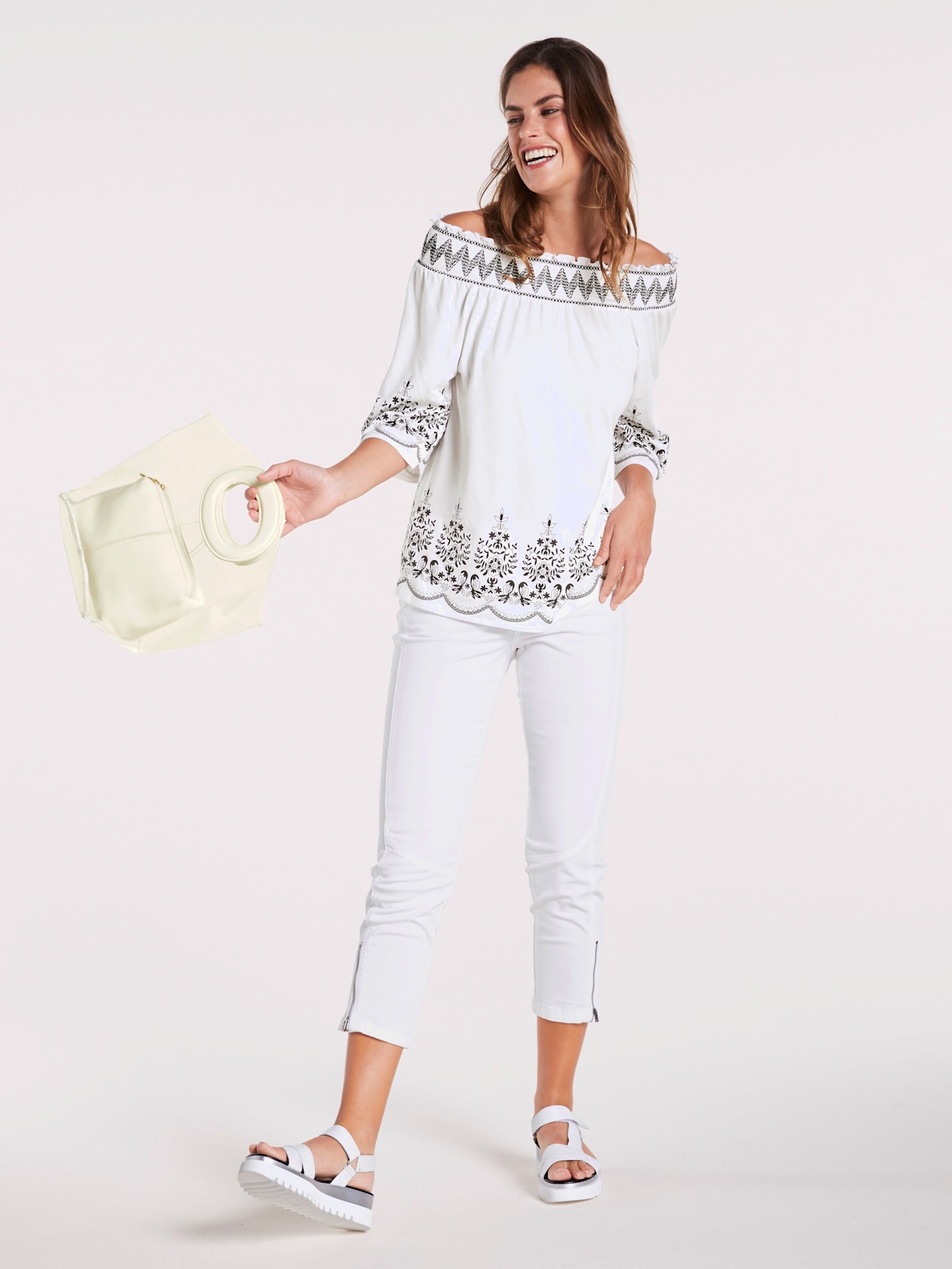 Pantalon effet ventre plat coupe skinny