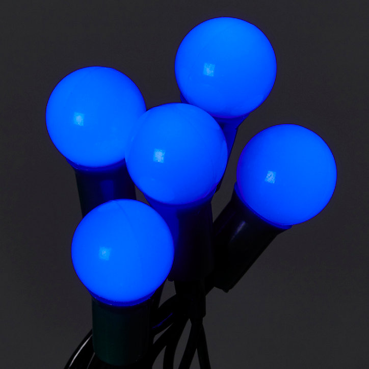 Guirlande lumineuse LED intérieure bleu câble vert 8 fonctions 36 m