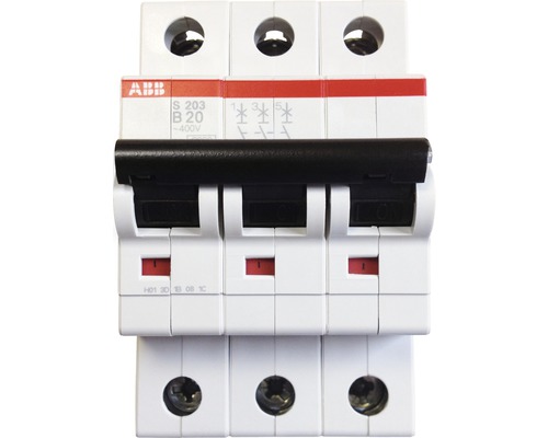 ABB S203-B20 20A stroomonderbreker B 3-polig