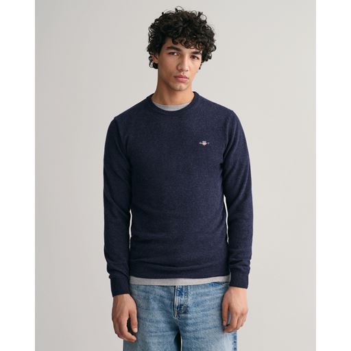GANT Crewneck Sweater, Dark Navy Melange, S