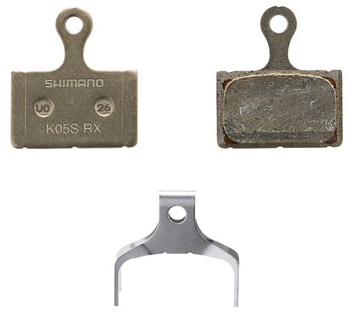 K05S-RX RoadXTR M9100 Bremsbelag  ResinTrägerplatte Stahl  grau