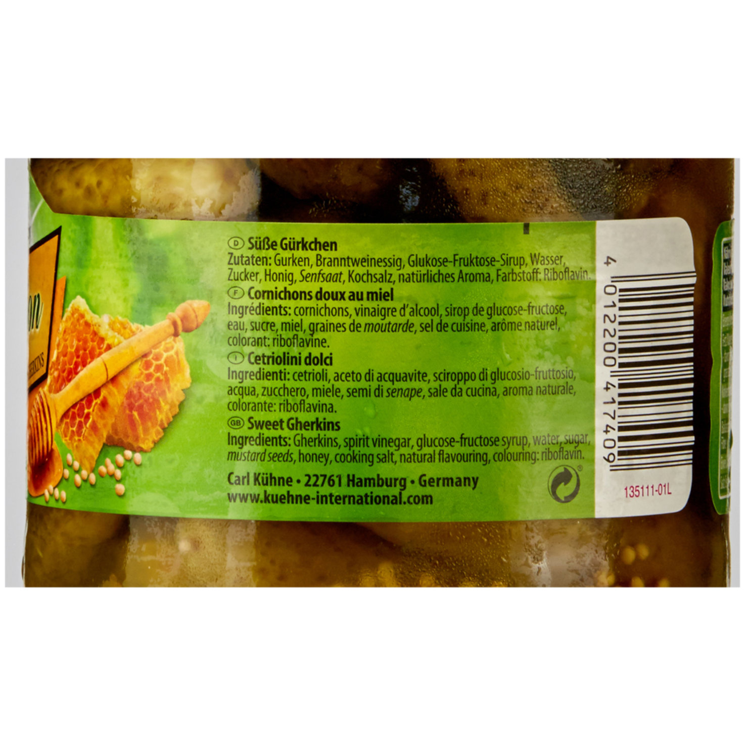 Kühne Gourmet Selection Süsser Gürkchen