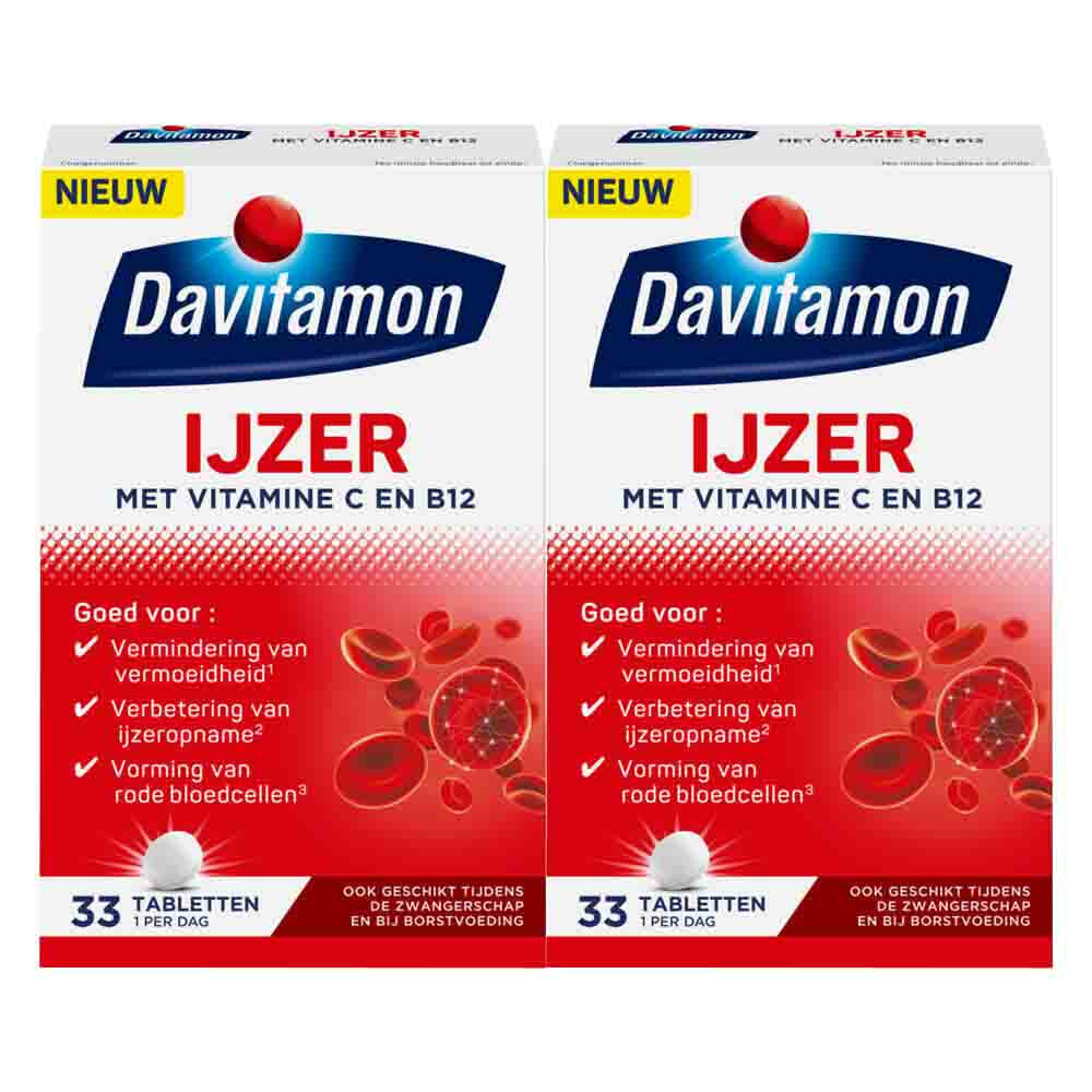 2x Davitamon IJzer Met Vitamine B1233 tabletten