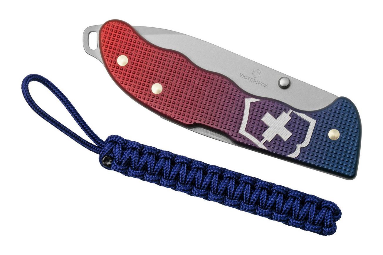 Victorinox Evoke 9415-D221 Blue and Red Alox, zakmes met paracord