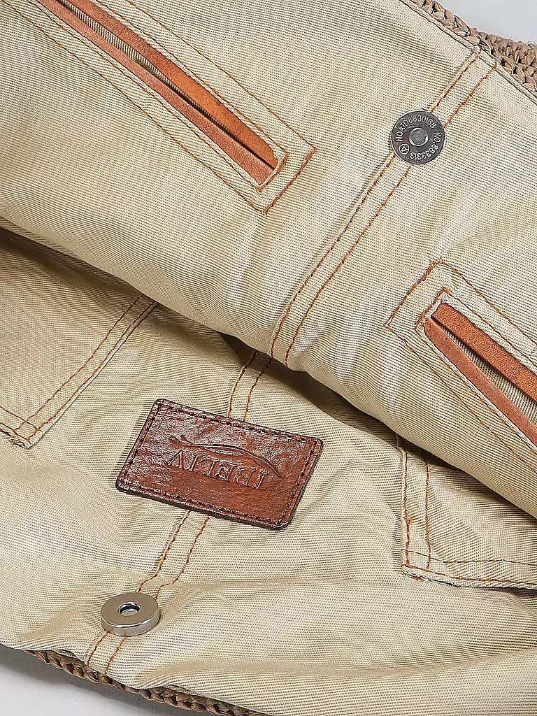 IBELIV Strohtasche - Shopper TOKYO II braun