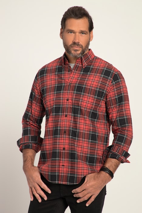 Karohemd, Langarm, Buttondown-Kragen, Modern Fit