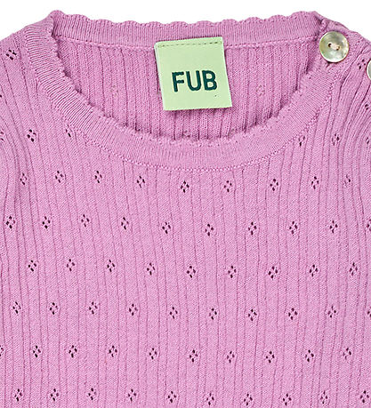 FUB Body k/ä - Rib - Pointelle - Orchid