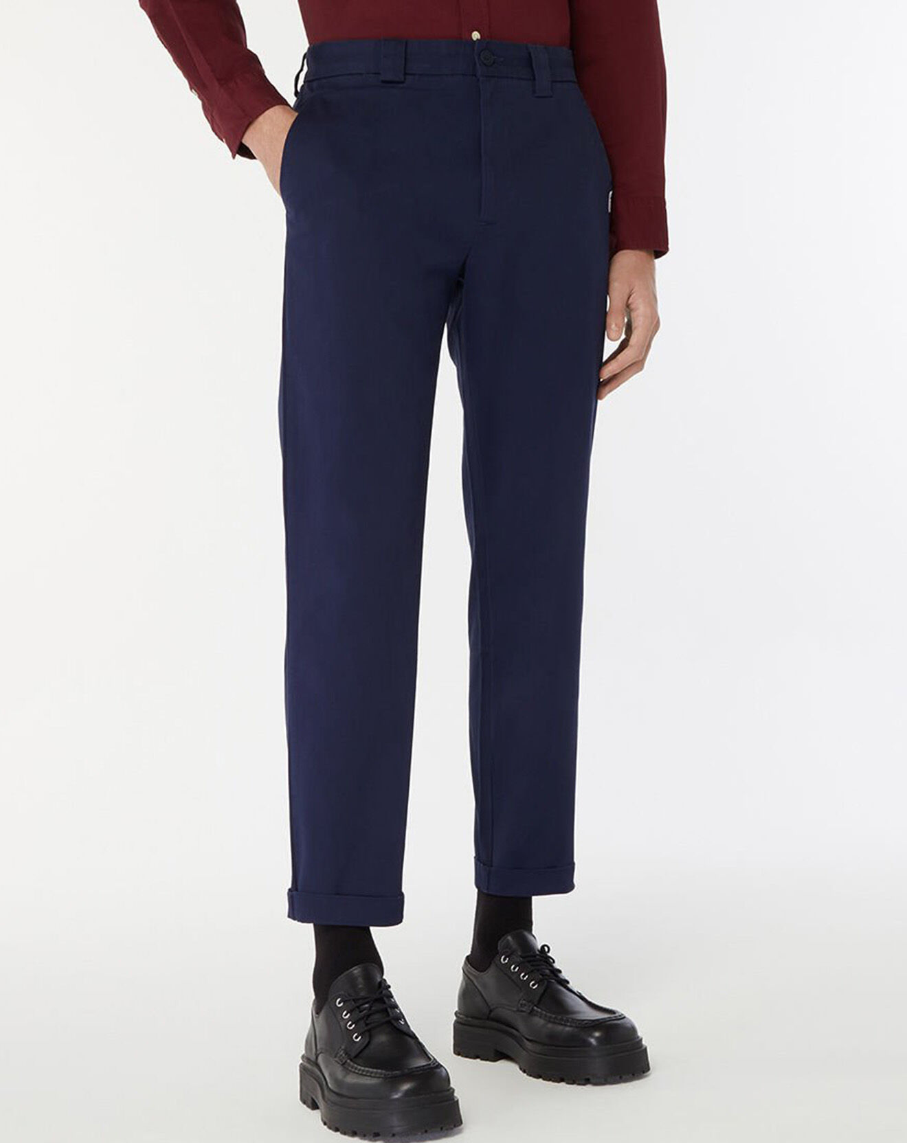 Tommy Jeans Pantalon chino Dad bleu marine