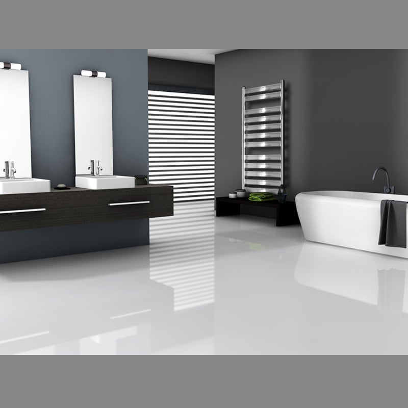 ECD Germany Design Badkamerradiator Tharr - 500 x 950 mm - Chroom - Designradiator Paneelradiator Vlakke radiator Handdoekverwarmer Handdoekdroger Wandverwarming Verwarmingsradiator