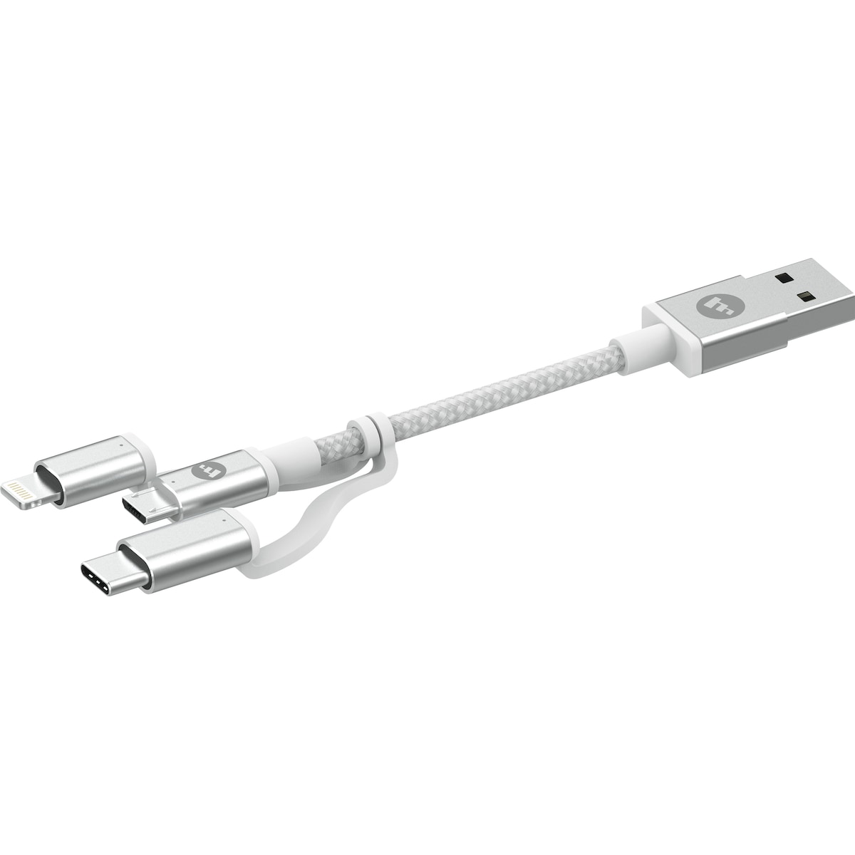 Mophie 3-in-1 ladekabel 1 m (hvit)