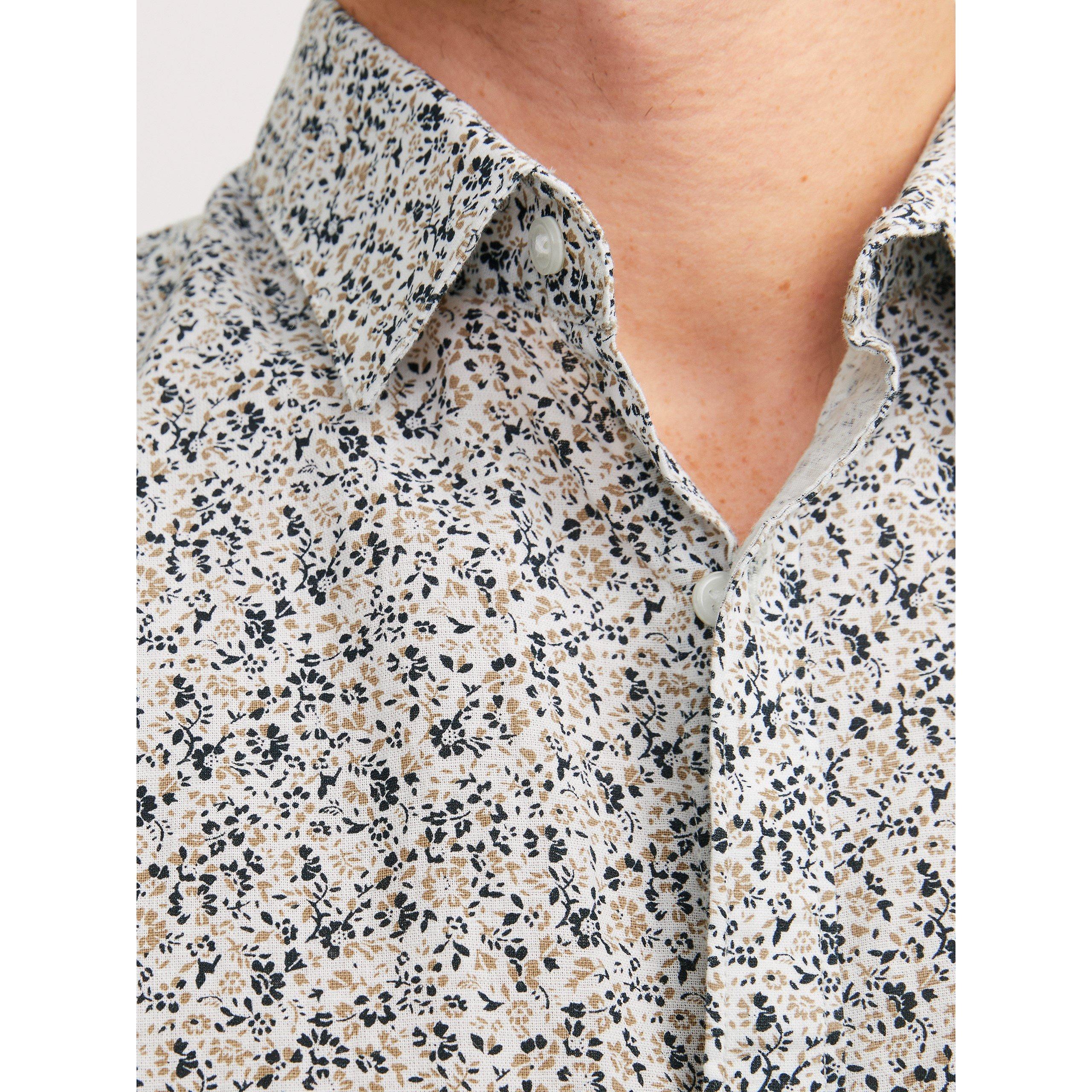 Jack and Jones JJ Floral Print Short Sleeve Shirt Mens