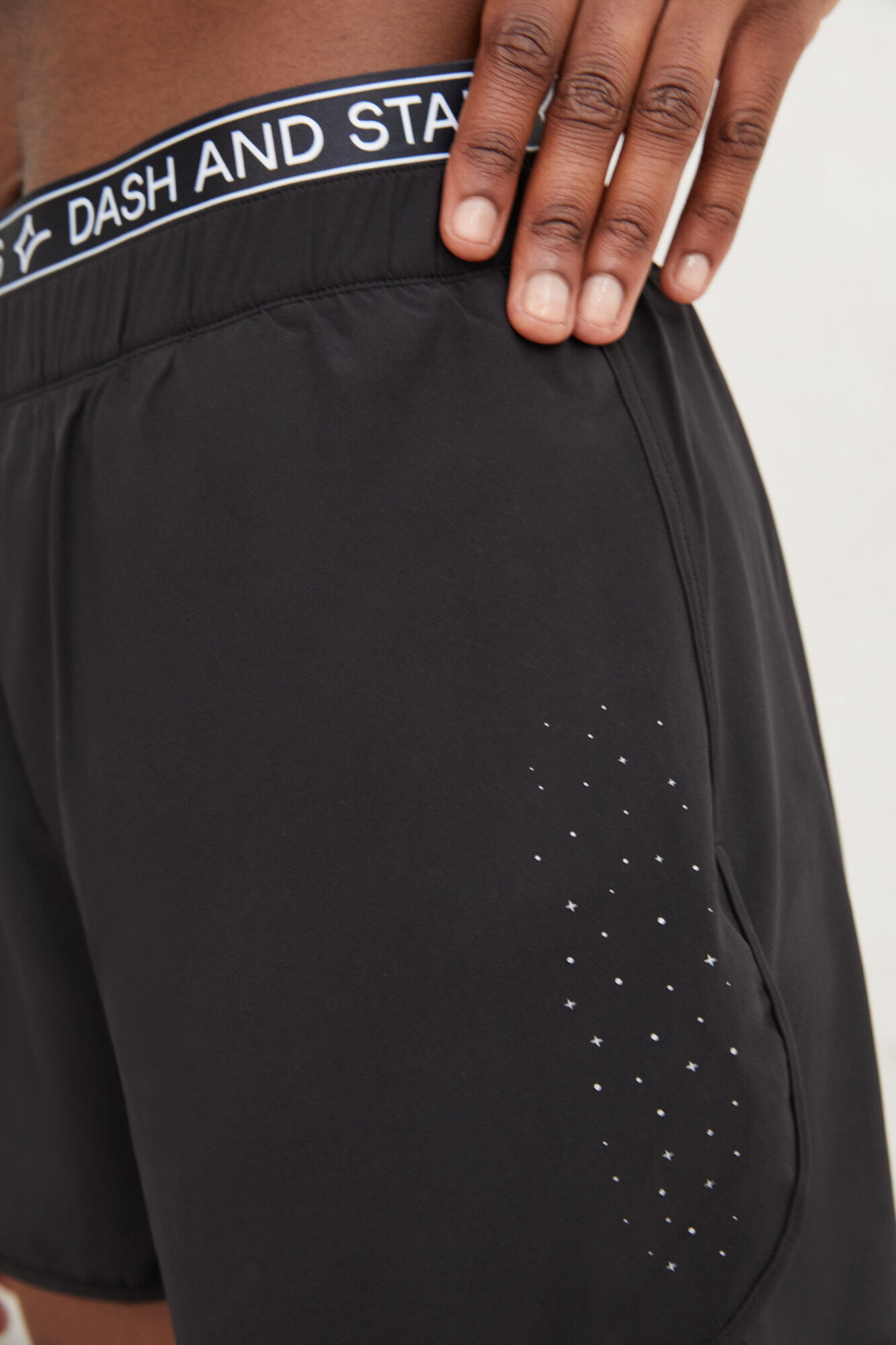 Shorts de malha preta - preto
