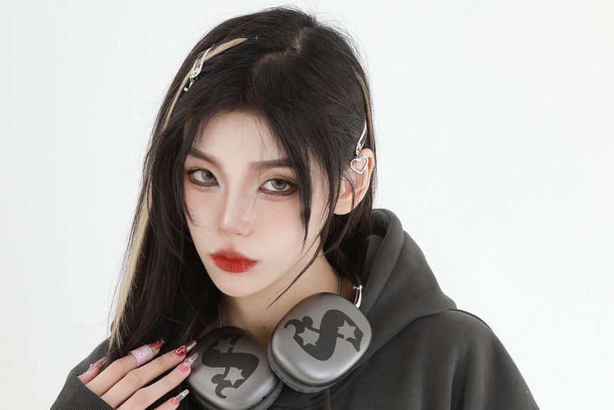 Banash - Oversized hoodie met geborduurde letters en rits