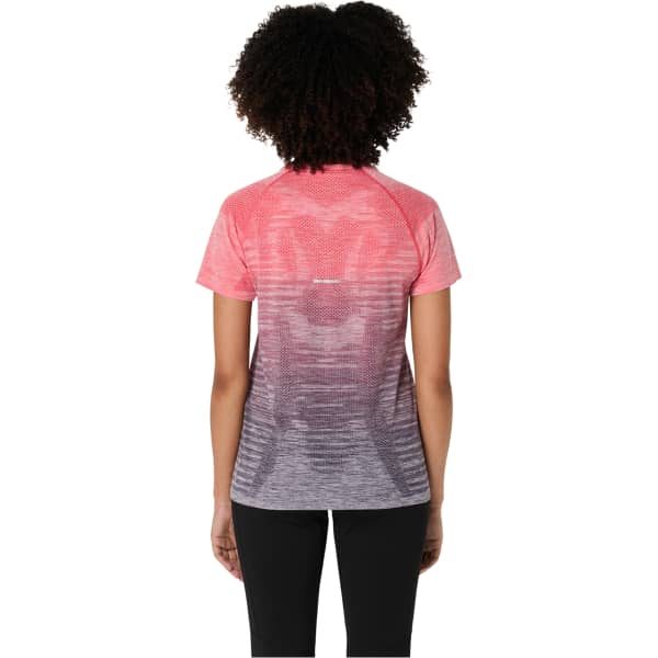 T-shirt running ASICS SEAMLESS SS TOP W CORAL REEF/GREYISH PURPLE